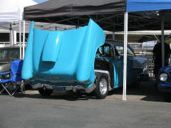 John's '55 with the front end tilted forward