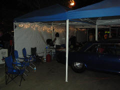 Night falls and the barbeque begins ;)